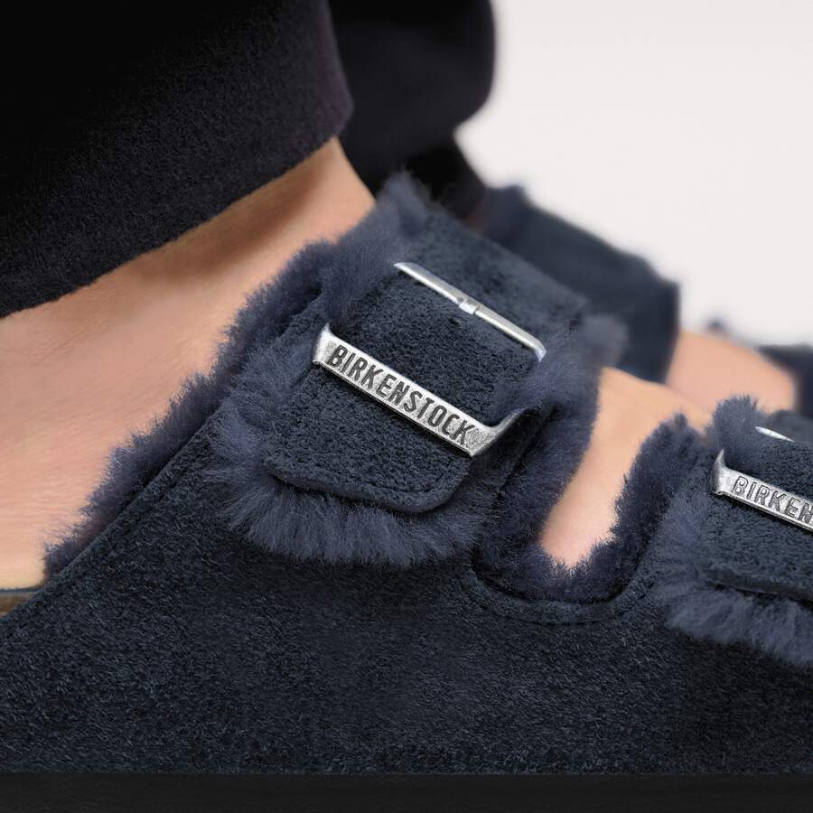 Arizona Shearling Suede Leather/Fur - New Navy
