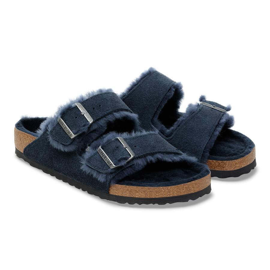 Arizona Shearling Suede Leather/Fur - New Navy