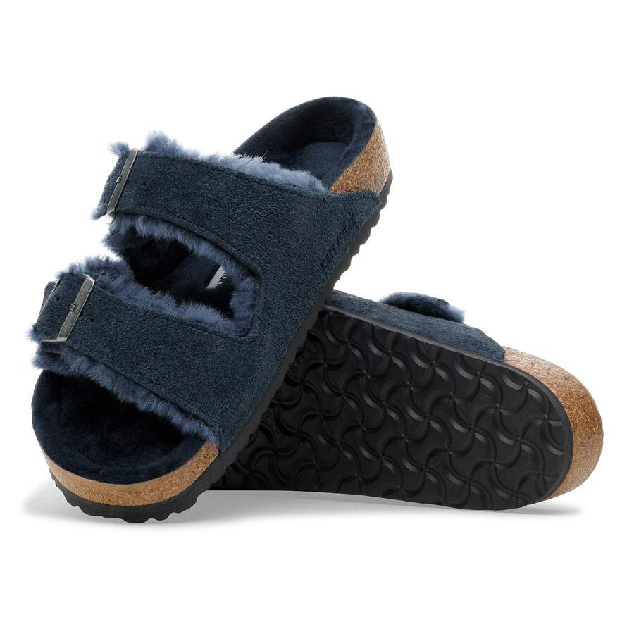 Arizona Shearling Suede Leather/Fur - New Navy