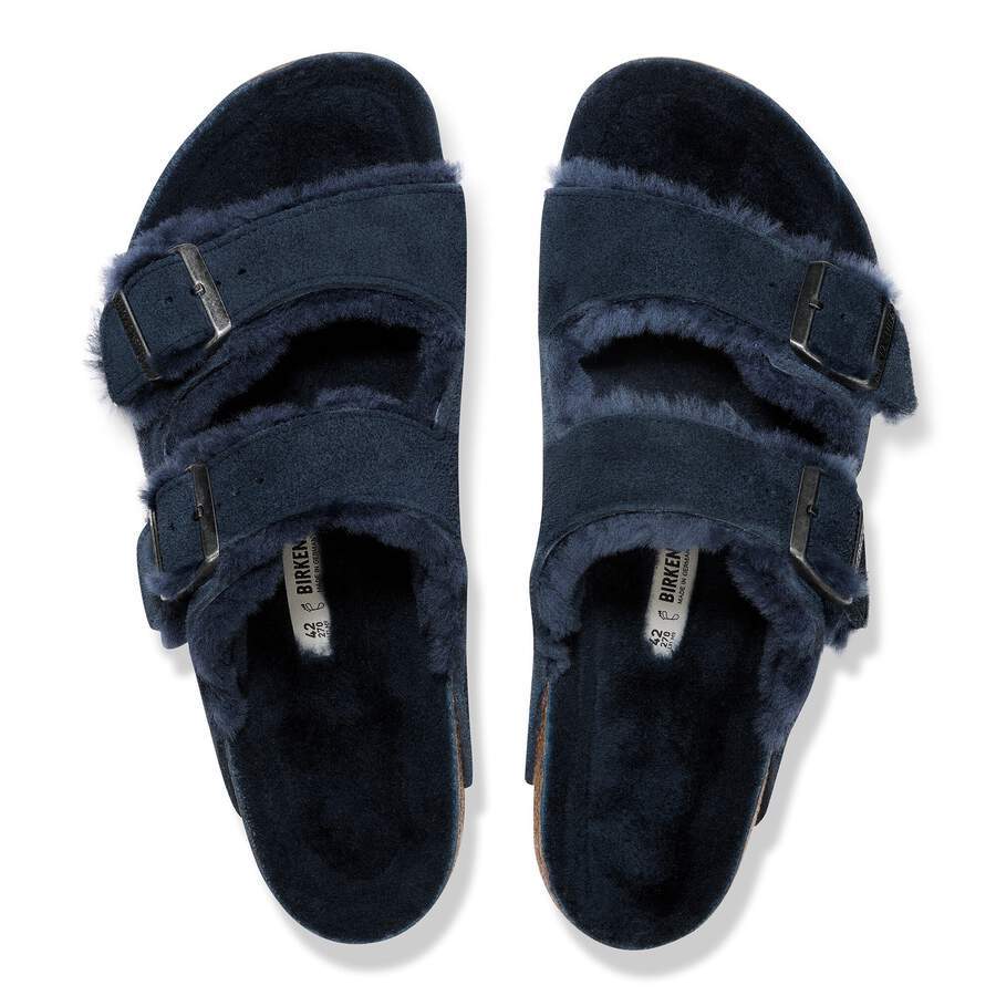 Arizona Shearling Suede Leather/Fur - New Navy