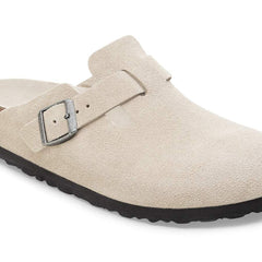 Boston Soft Footbed Suede Leather - Oyster Tonal