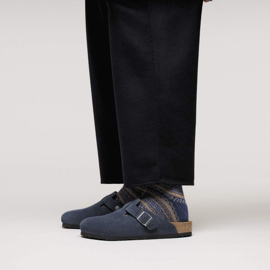 Boston Suede Leather - New Navy
