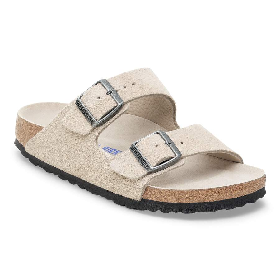 Arizona Soft Footbed Suede Leather - Oyster Tonal