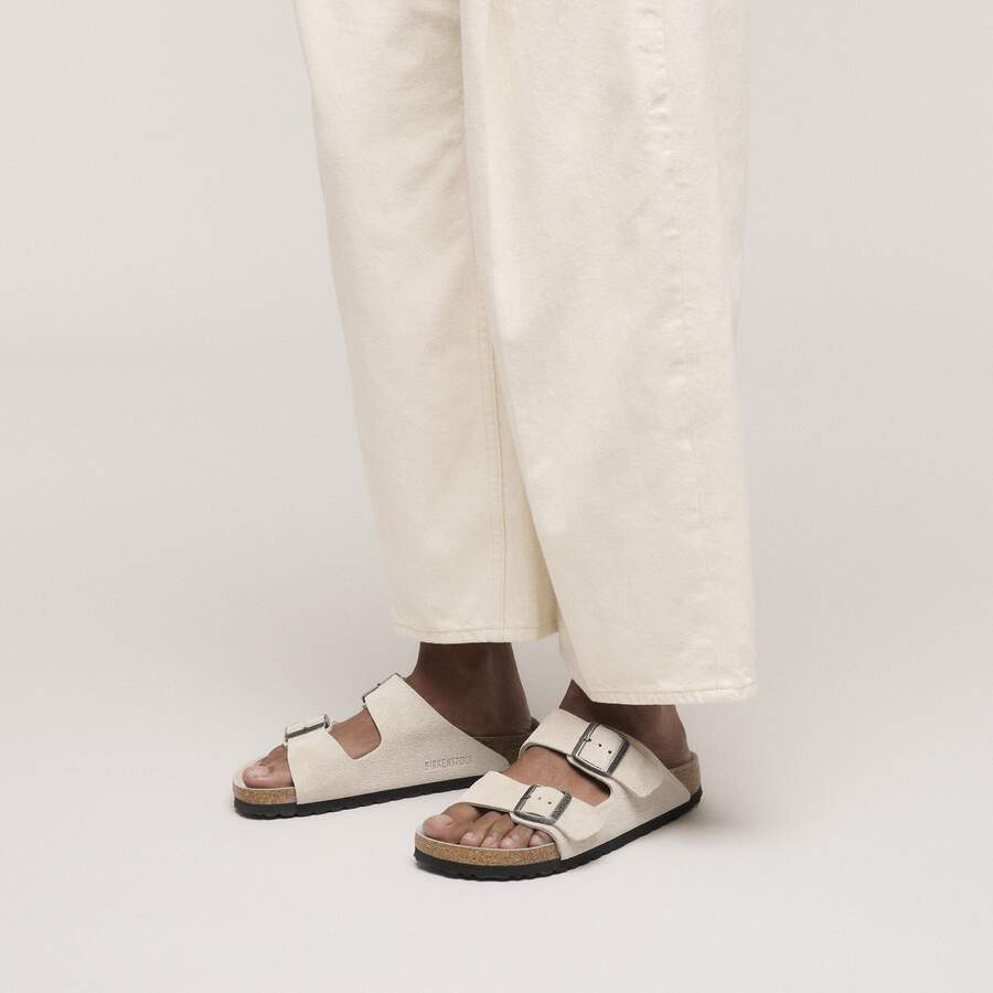Arizona Soft Footbed Suede Leather - Oyster Tonal