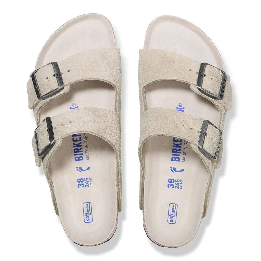 Arizona Soft Footbed Suede Leather - Oyster Tonal