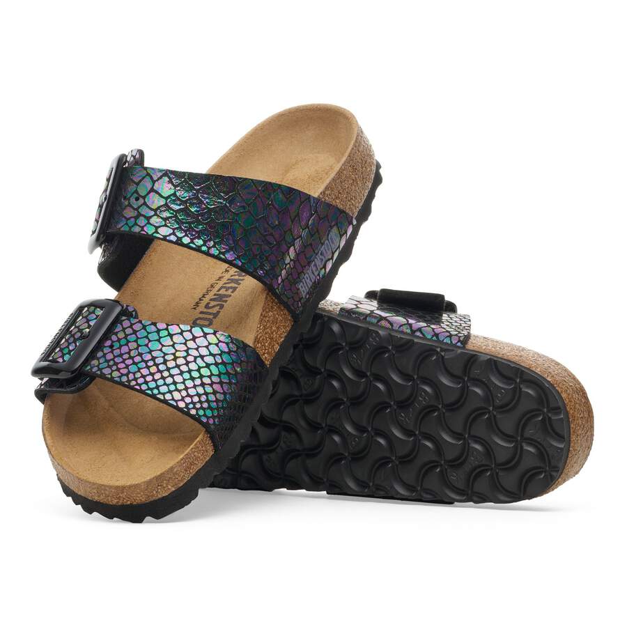 Sydney Cushion Buckle Synthetik - Shiny Snake Black