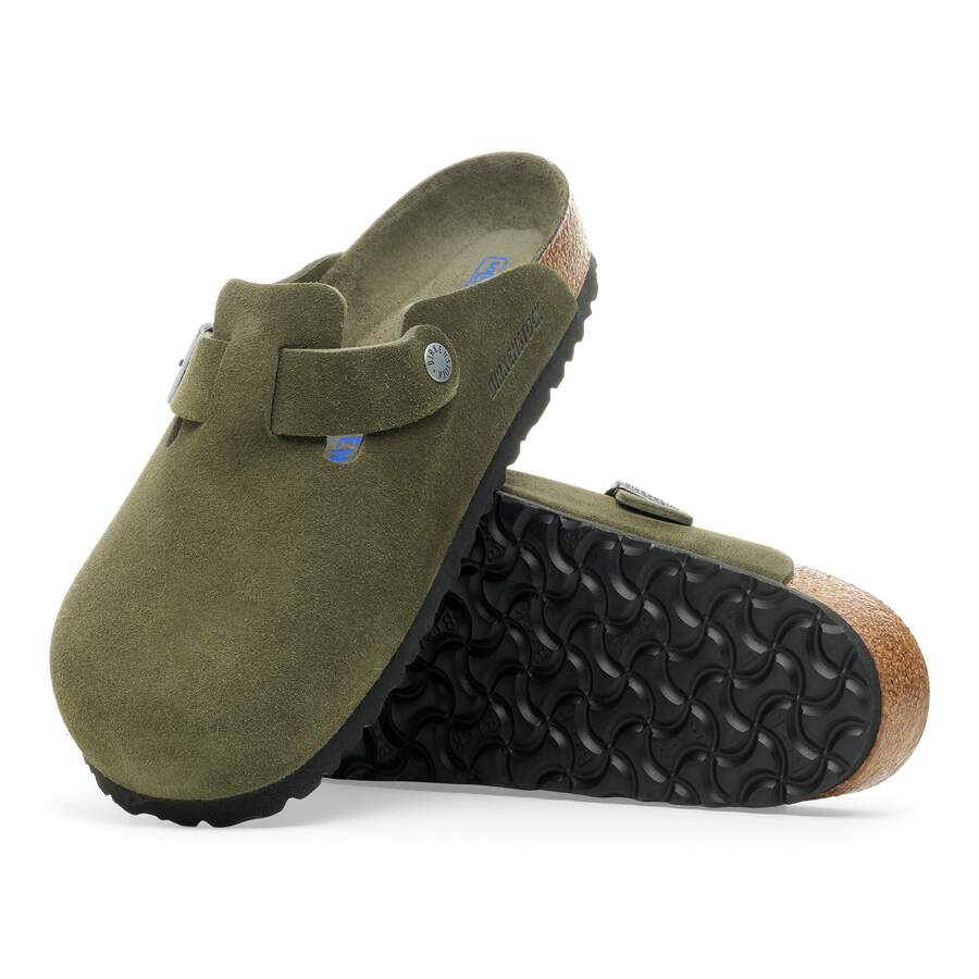 Boston Soft Footbed Suede Leather - Thyme Tonal