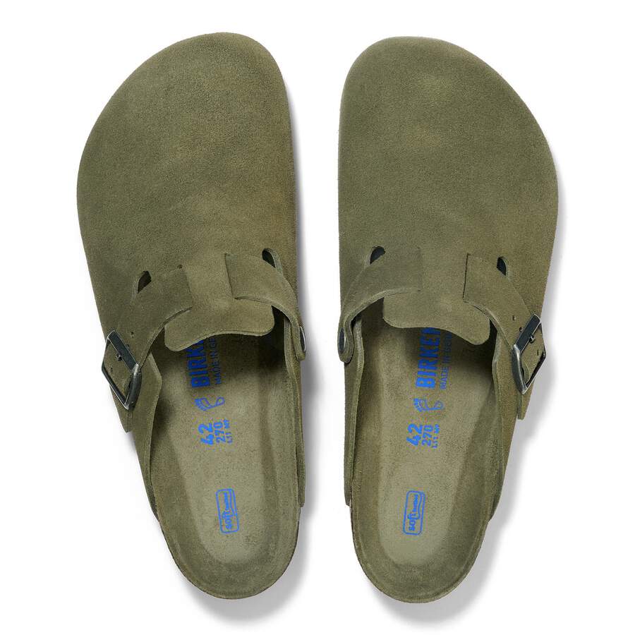 Boston Soft Footbed Suede Leather - Thyme Tonal