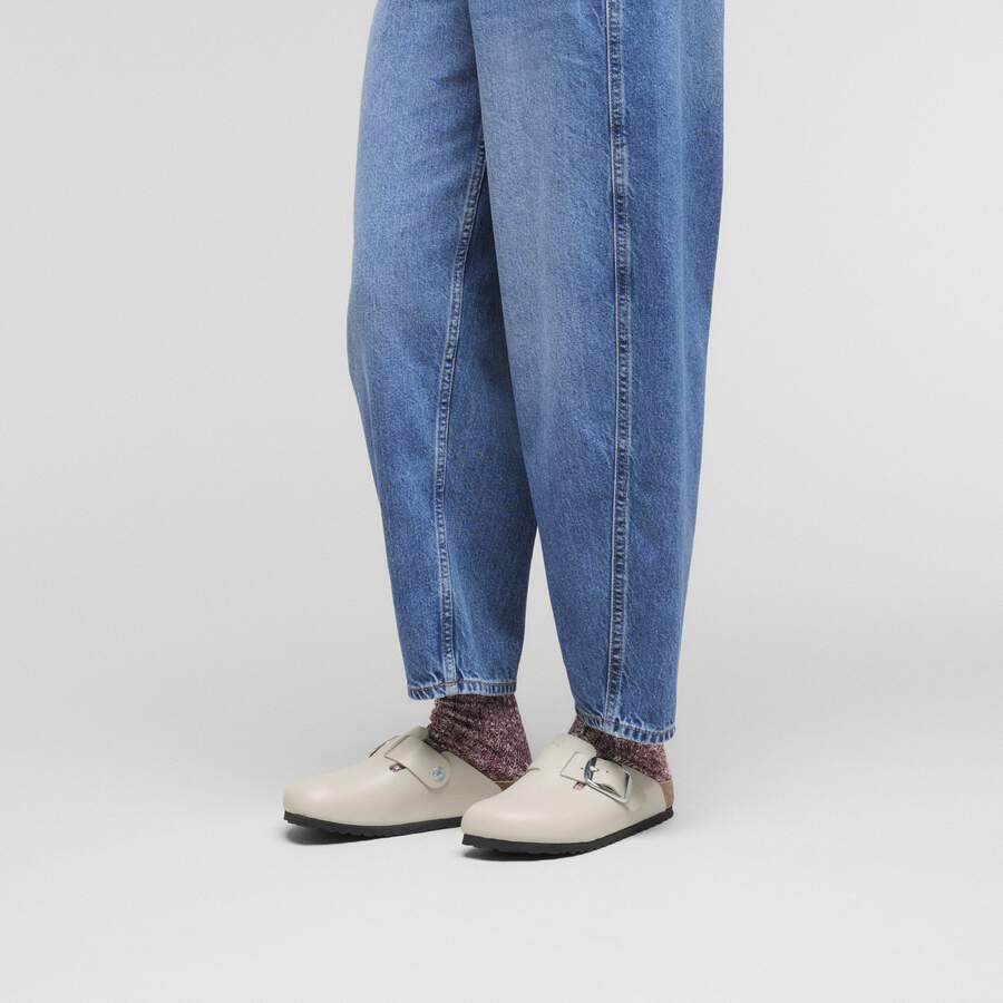Boston Big Buckle Natural Leather - Oyster Dressy Leather