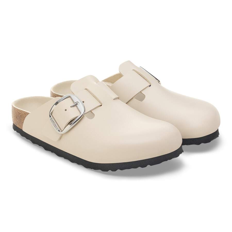 Boston Big Buckle Natural Leather - Oyster Dressy Leather