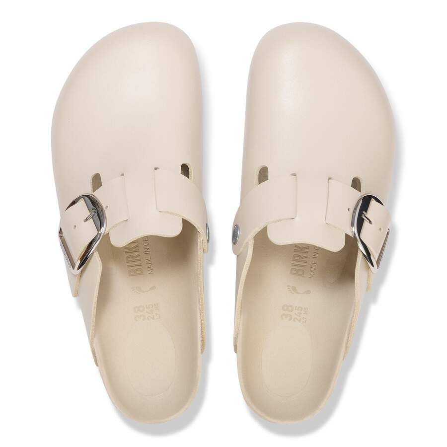 Boston Big Buckle Natural Leather - Oyster Dressy Leather