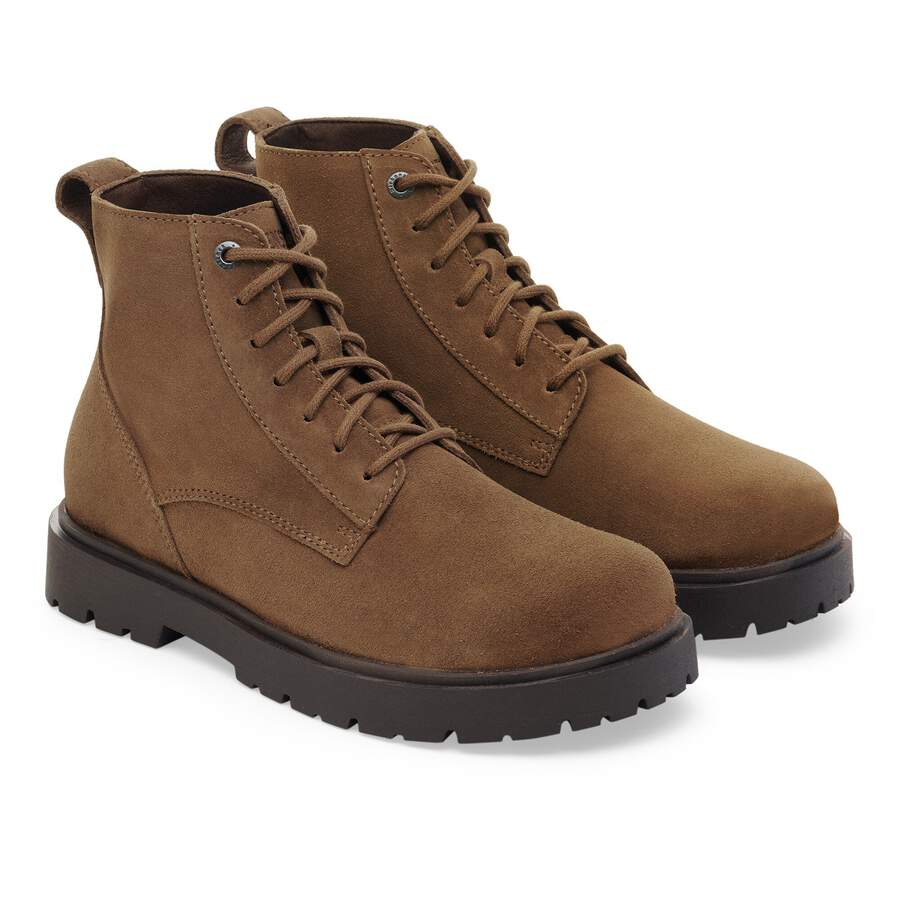 Highwood Lace Mid Men Suede Leather - Dark Tea