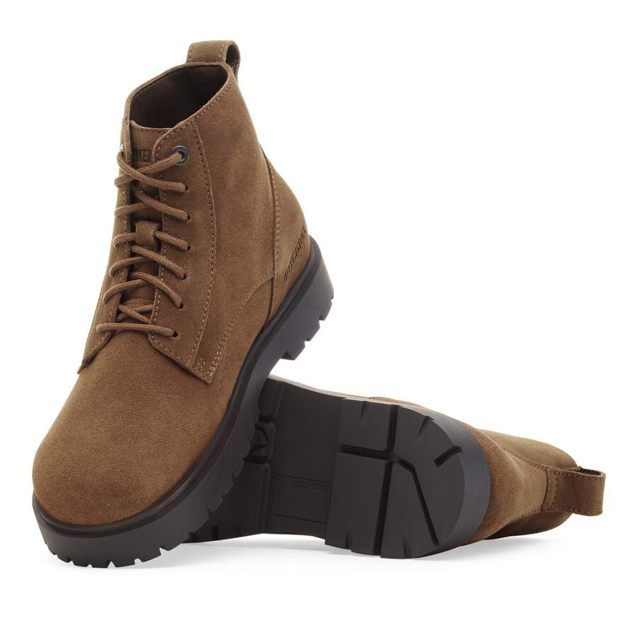 Highwood Lace Mid Men Suede Leather - Dark Tea