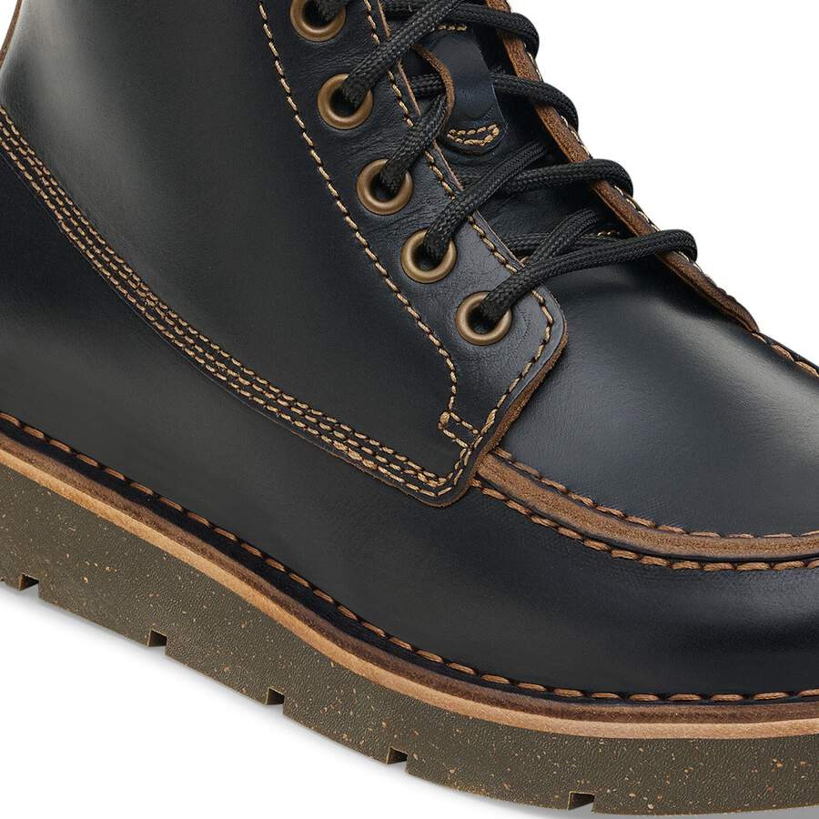 Birmingham Moc Natural Leather Oiled - Black