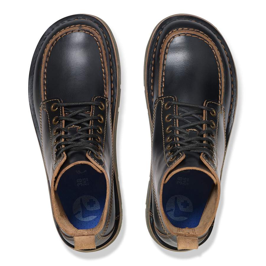 Birmingham Moc Natural Leather Oiled - Black