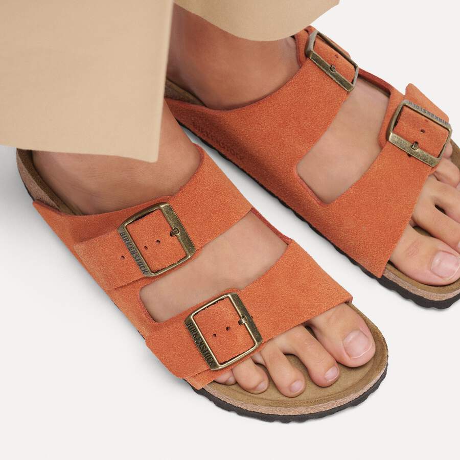 Arizona Suede Leather - Dark Rust