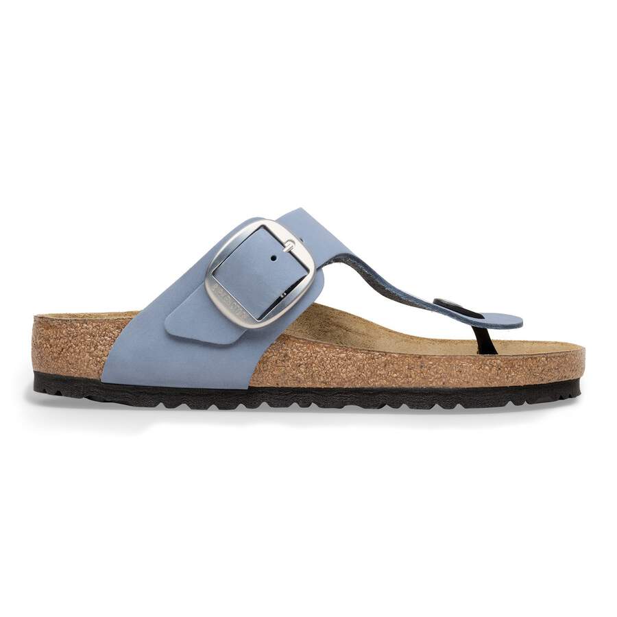 Gizeh Big Buckle Nubuck Leather - Stone Blue