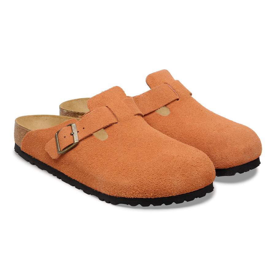Boston Suede Leather - Dark Rust