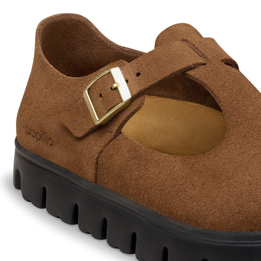 Paris Chunky Suede Leather - Dark Tea