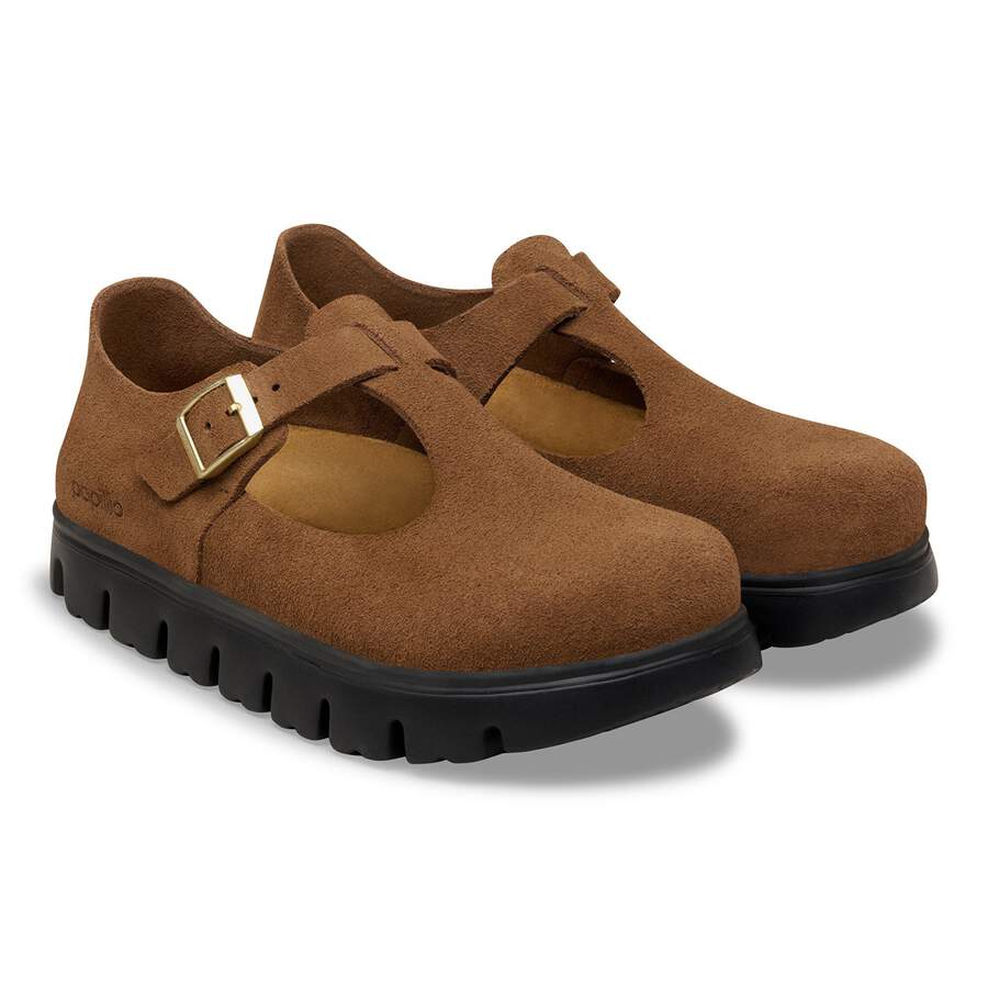 Paris Chunky Suede Leather - Dark Tea