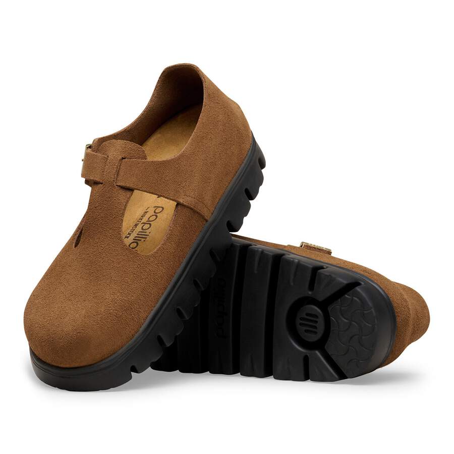 Paris Chunky Suede Leather - Dark Tea
