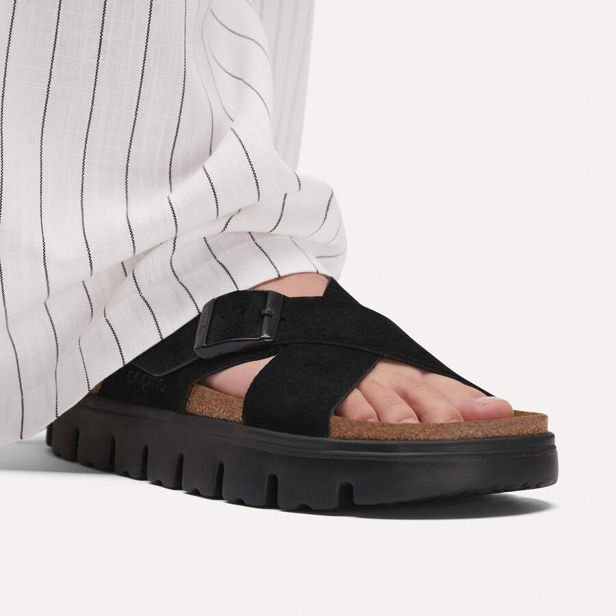Siena PAP Chunky Suede Leather - Black
