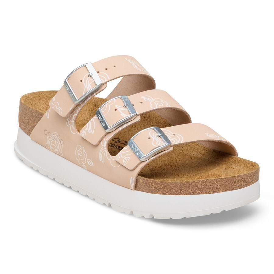 Florida III PAP Flex Platform Nubuck Leather - Light Rose Flower