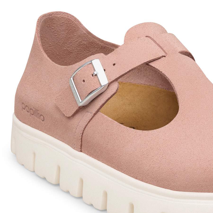 Paris Chunky Suede Leather - Pink Clay