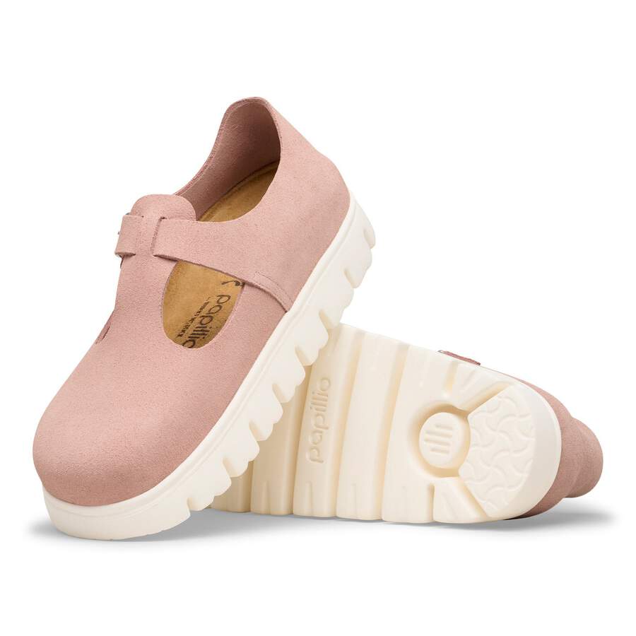 Paris Chunky Suede Leather - Pink Clay