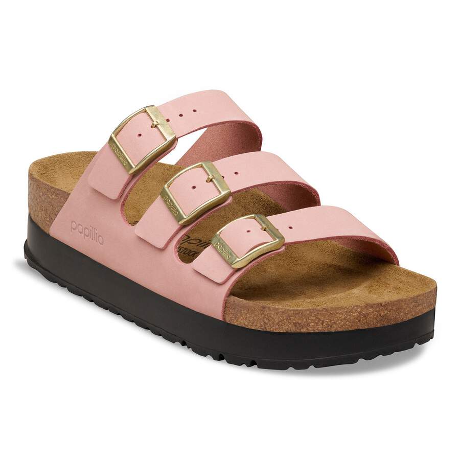 Florida Flex Platform Nubuck Leather - Pink Clay