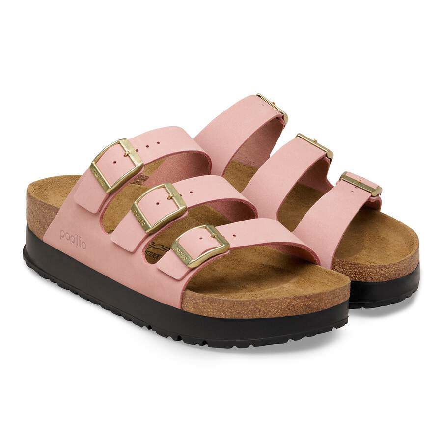 Florida Flex Platform Nubuck Leather - Pink Clay