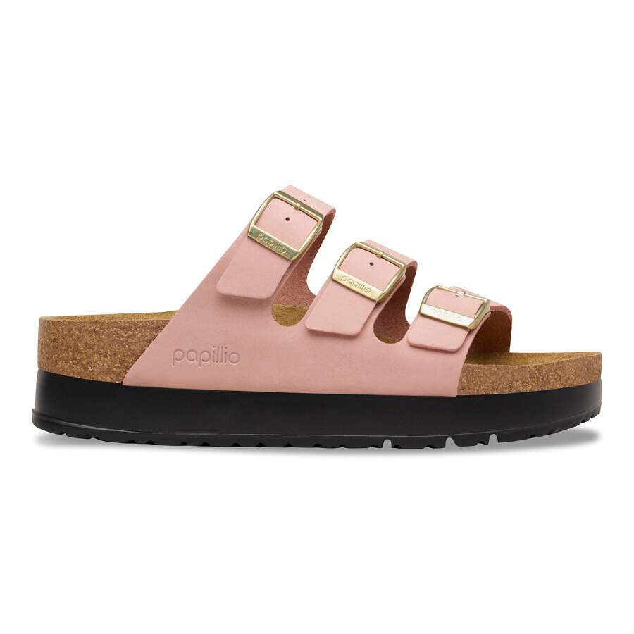 Florida Flex Platform Nubuck Leather - Pink Clay