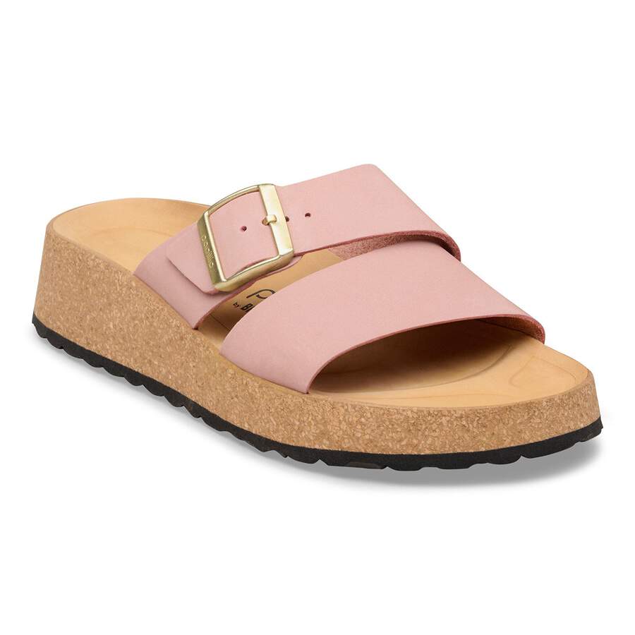 Almina Nubuck Leather - Pink Clay