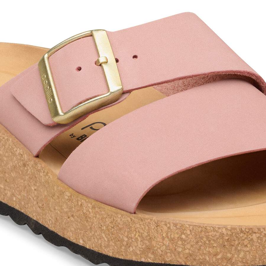 Almina Nubuck Leather - Pink Clay