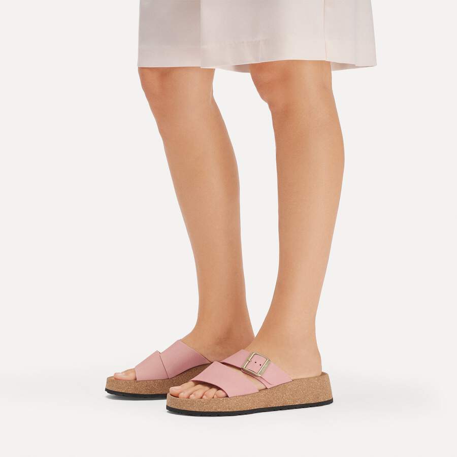 Almina Nubuck Leather - Pink Clay