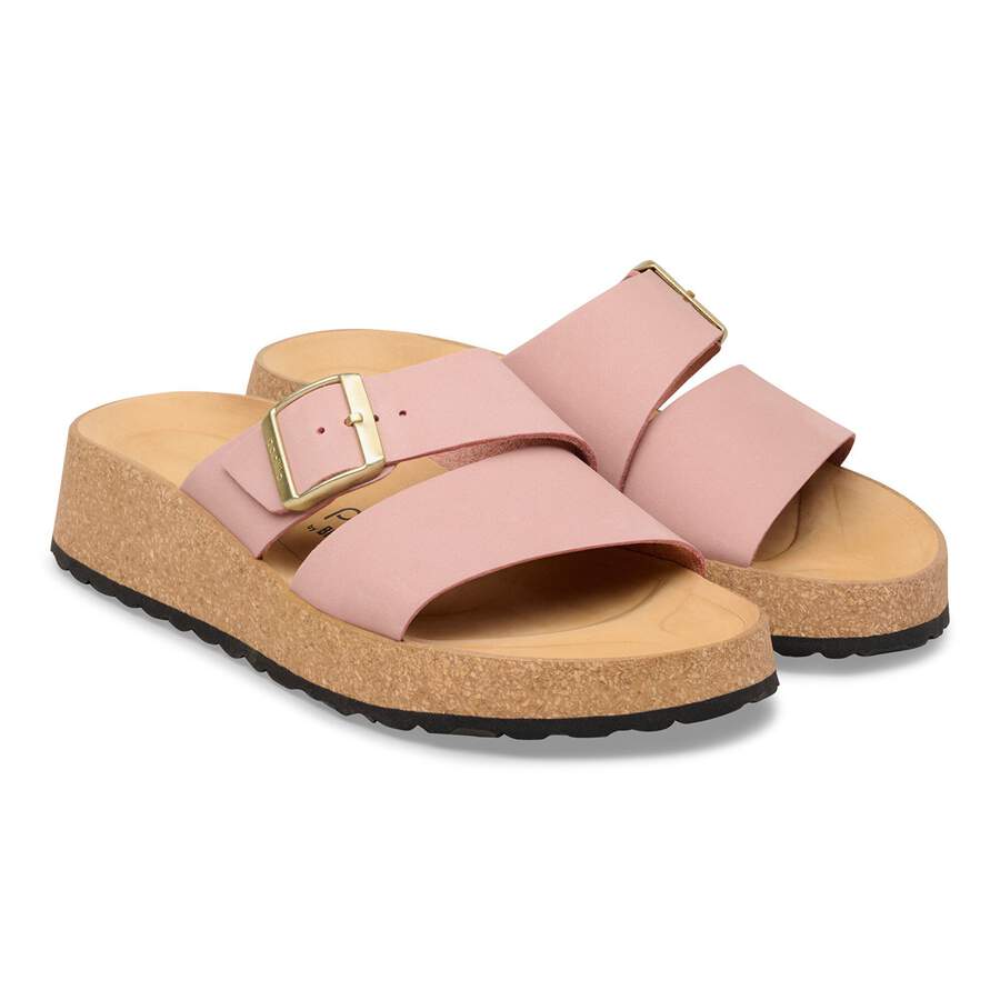 Almina Nubuck Leather - Pink Clay