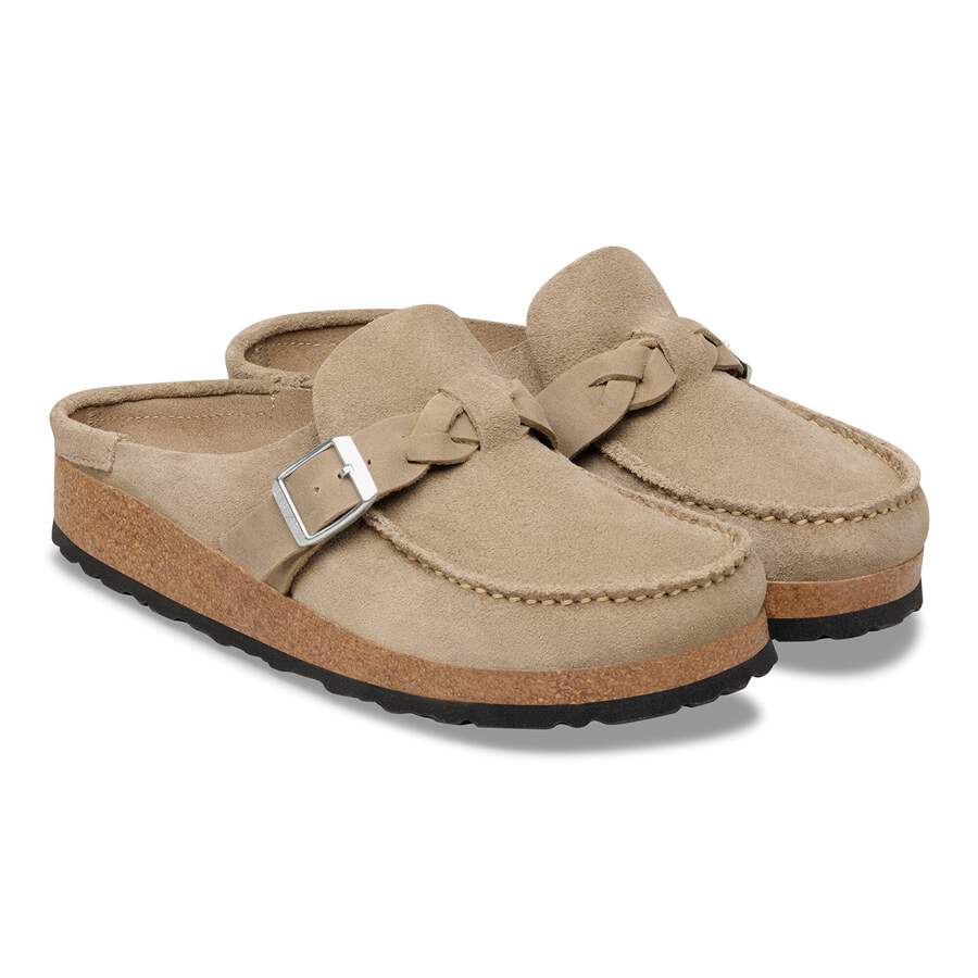 Buckley  Braided Suede Leather - Taupe