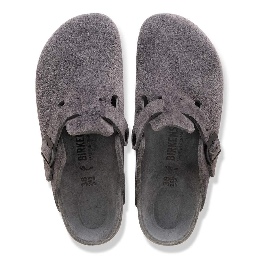 Boston Suede Leather - Charcoal