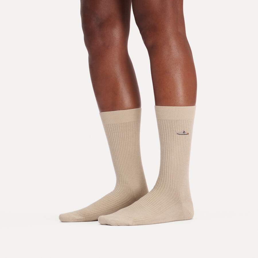 Cotton Ribbed Socks Cotton/Polyamid/Elastane - White