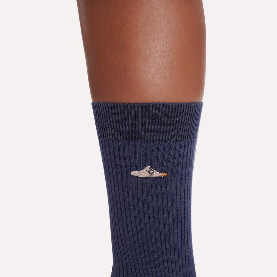 Cotton Ribbed Socks Cotton/Polyamid/Elastane - White