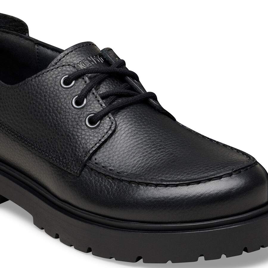 Highwood Moc Lace Low Natural Leather - Black