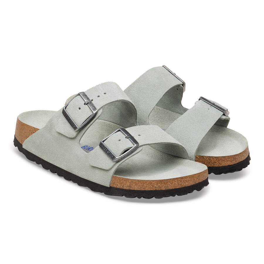 Arizona Soft Footbed Suede Leather - Pure Sage Tonal