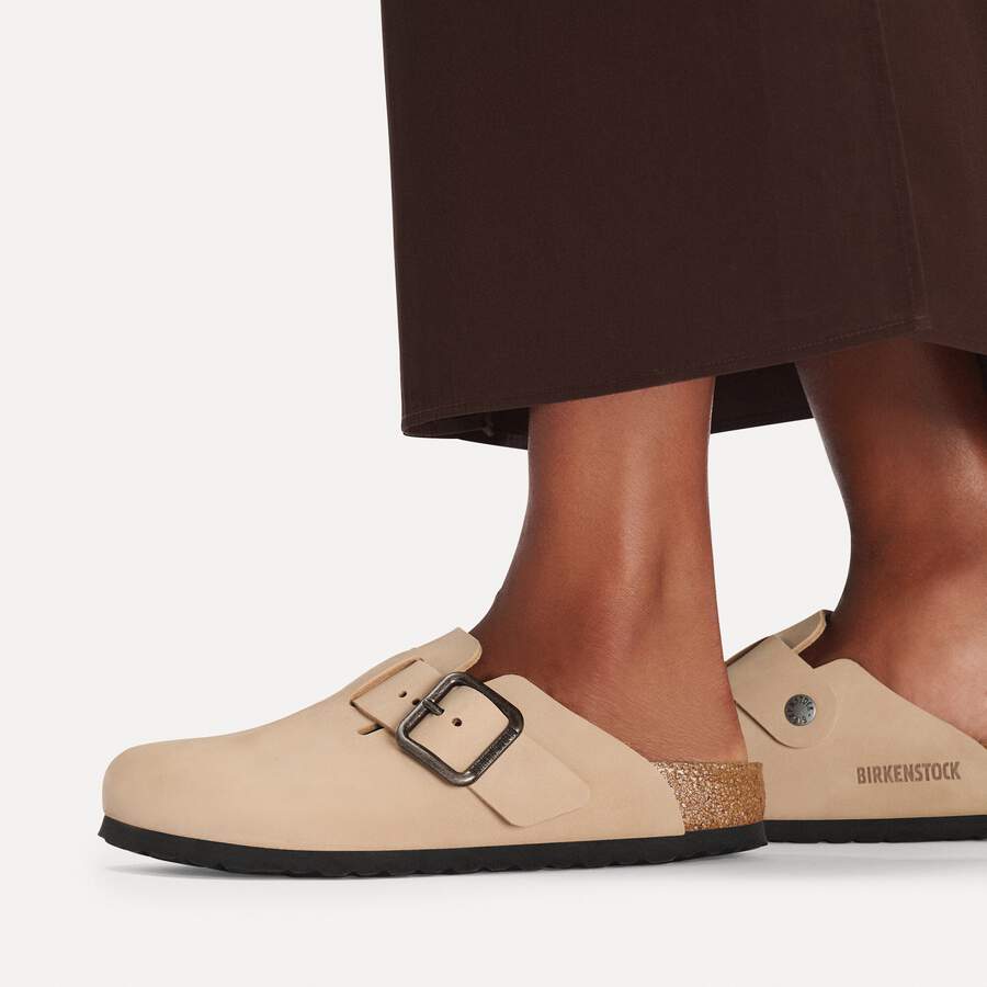 Boston Wire Buckle Nubuck Leather - Sandcastle