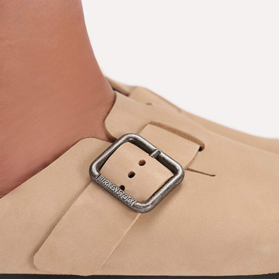 Boston Wire Buckle Nubuck Leather - Sandcastle