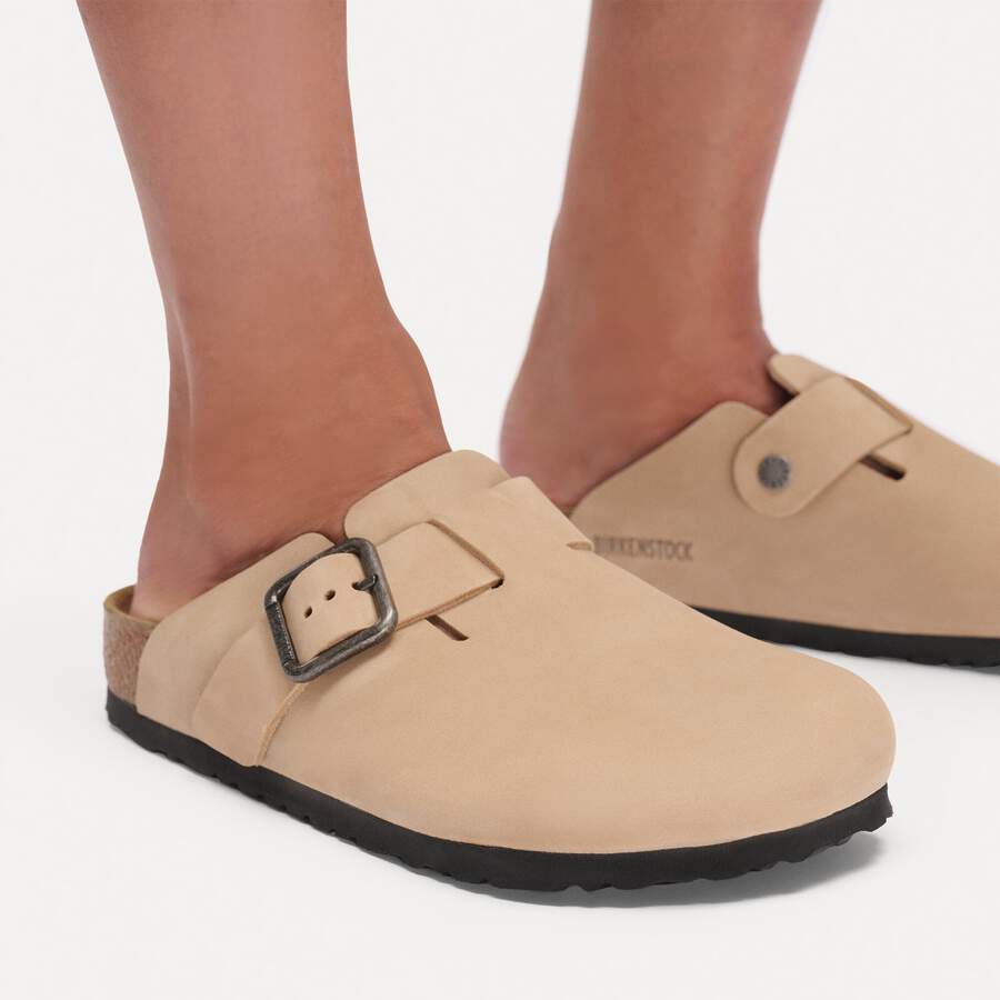 Boston Wire Buckle Nubuck Leather - Sandcastle