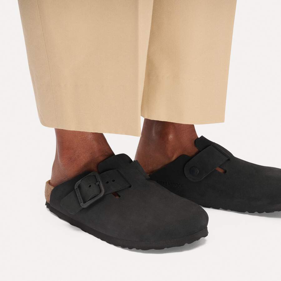 Boston Wire Buckle Nubuck Leather - Black