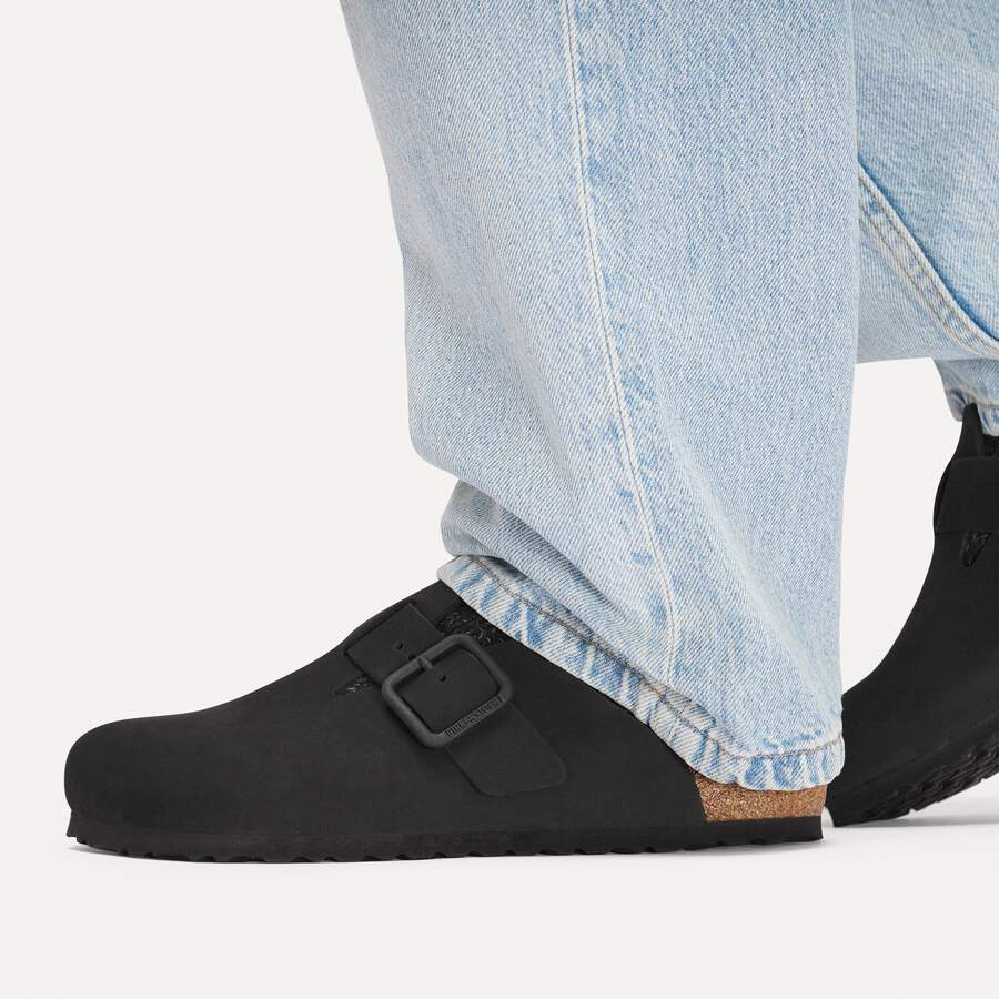 Boston Wire Buckle Nubuck Leather - Black