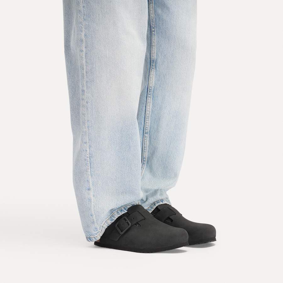 Boston Wire Buckle Nubuck Leather - Black