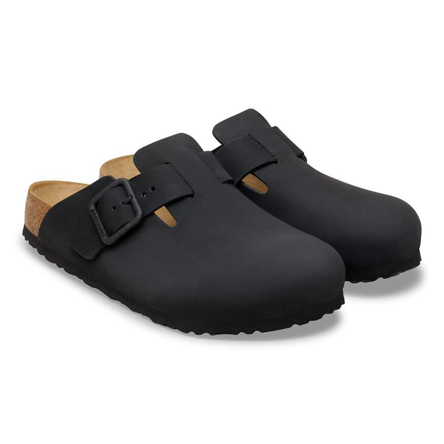 Boston Wire Buckle Nubuck Leather - Black