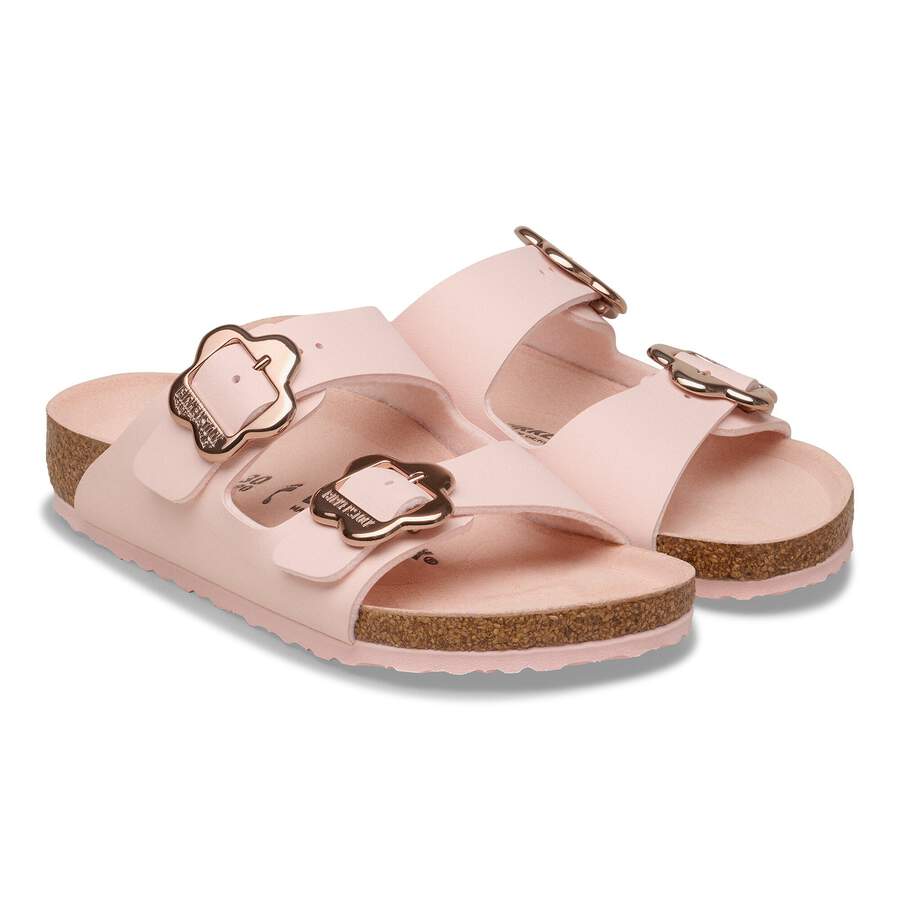 Arizona Flower Buckle Kids Birko-Flor - Light Rose Tonal